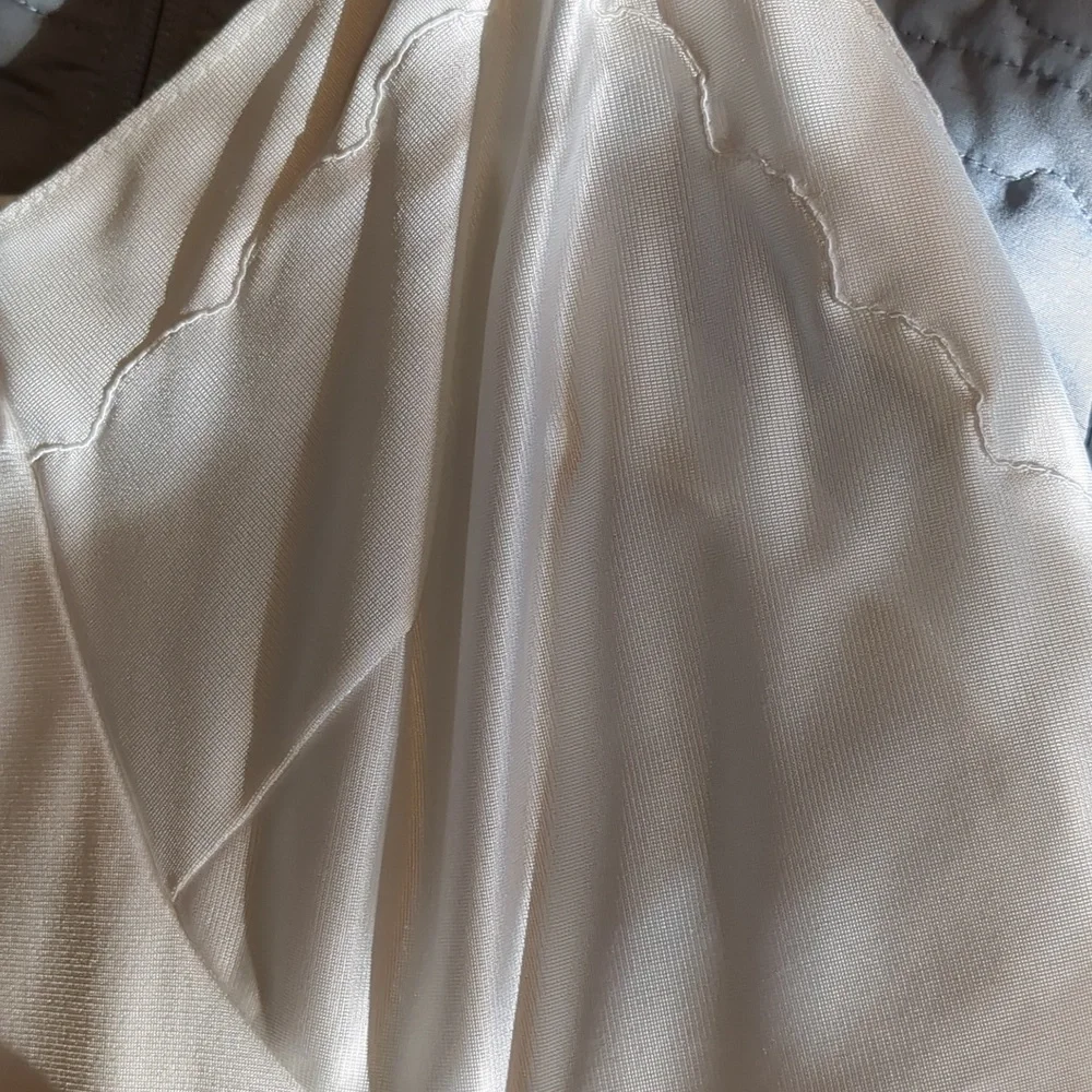 Vintage Sears Catalog Scallop Shell Ivory Bias Cut Slip Dress 38